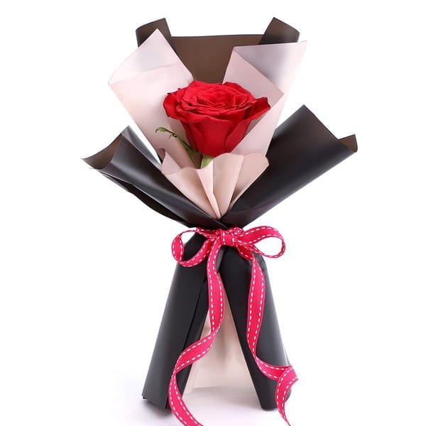 Single Rose Bouquet - Image 1